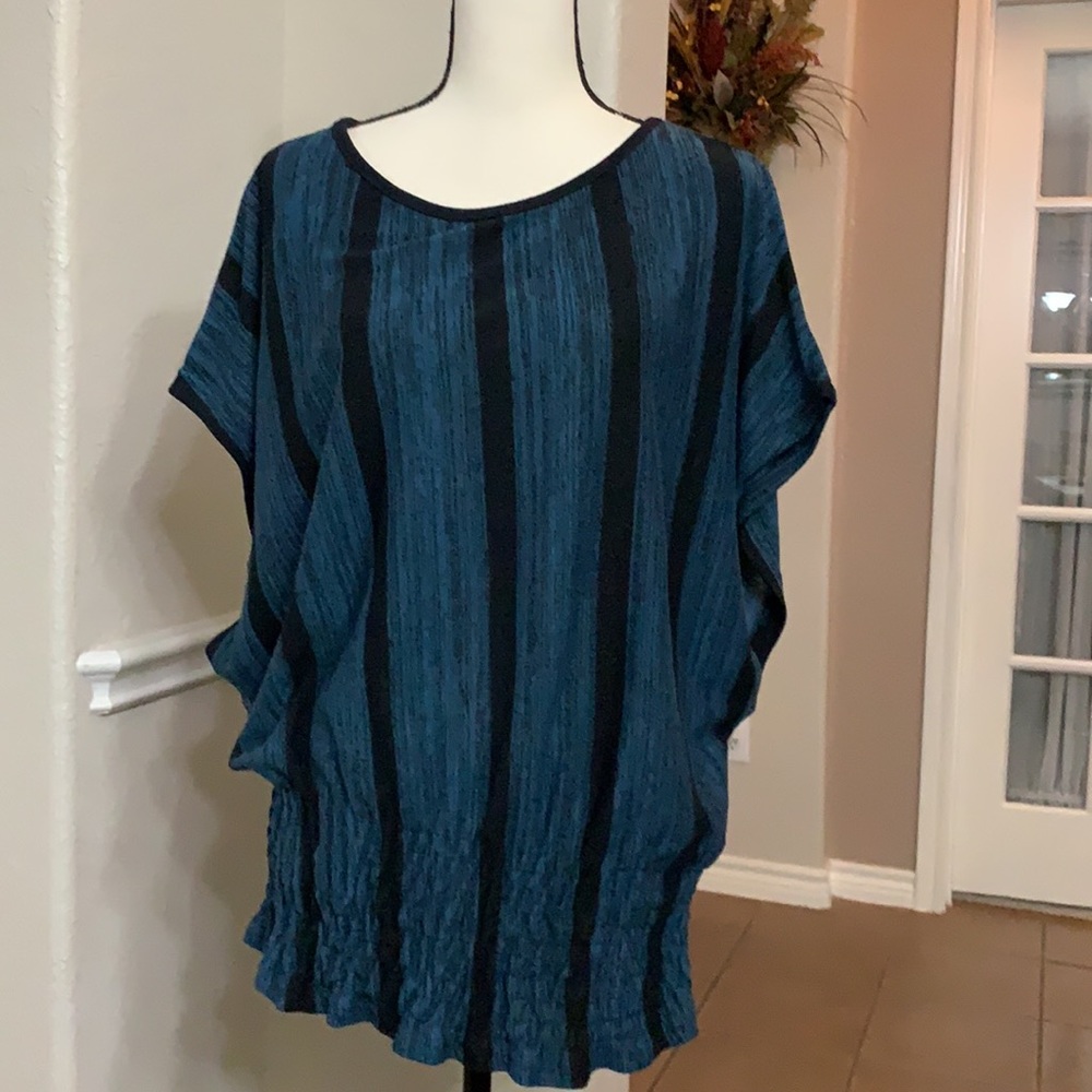 Jamie Nicole blue and black striped sleeveless top